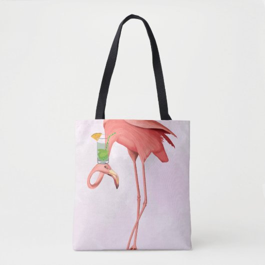 Flamingo mit Cocktail Tasche (Vorderseite)