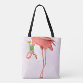 Flamingo mit Cocktail Tasche (Rückseite)