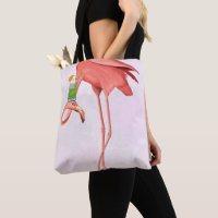 Flamingo mit Cocktail