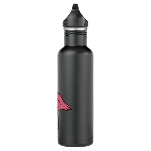 Flamingo mit Coffee Funny Coffee Drink Flamingo Edelstahlflasche (Rechts)