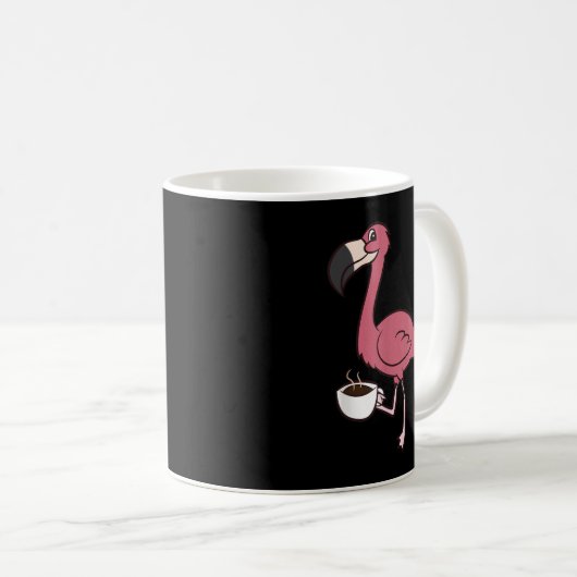Flamingo mit Coffee Funny Coffee Drink Flamingo Kaffeetasse (VorderseiteRechts)