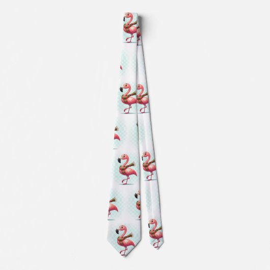 Flamingo mit einem Scarf Krawatte (Vorderseite)