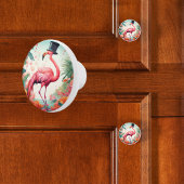 Flamingo mit einem Top Hat Keramikknauf