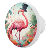 Flamingo mit einem Top Hat Keramikknauf (Rechts)