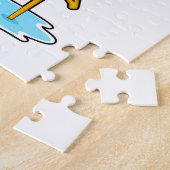 Flamingo mit Fisch Puzzle (Seite)