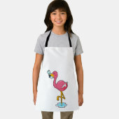 Flamingo mit Fisch Schürze (Insitu)