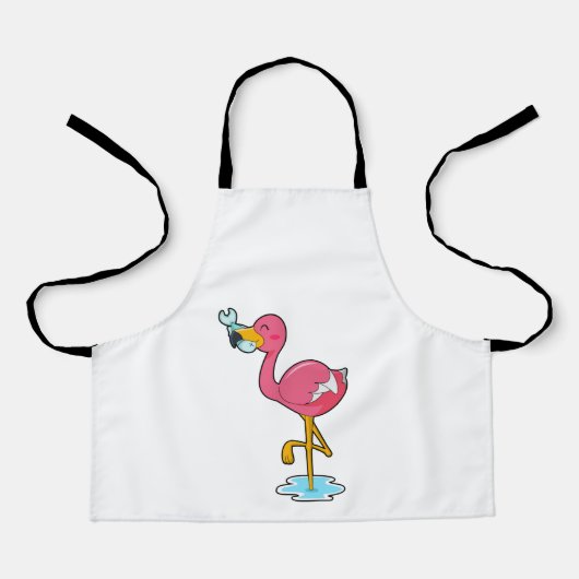 Flamingo mit Fisch Schürze (Vorderseite)