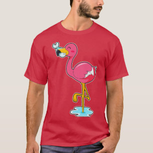 Flamingo mit Fisch T-Shirt