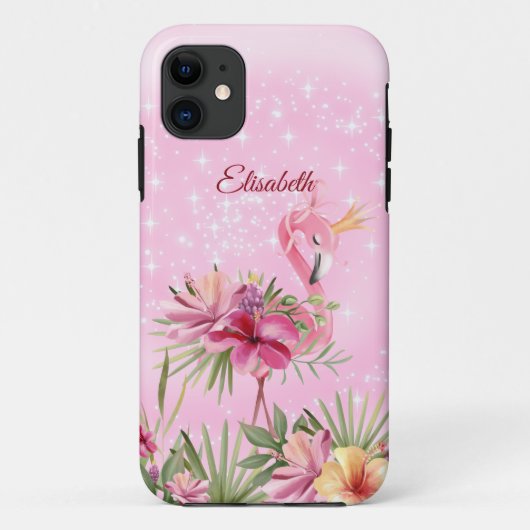 Flamingo mit Golden Crown Case-Mate iPhone Fall Hülle (Rückseite)