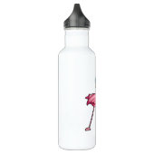 Flamingo mit Hat & Feather Edelstahlflasche (Links)