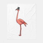 Flamingo mit Hat Fleecedecke (Vorderseite)
