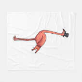 Flamingo mit Hat Fleecedecke (Vorderseite (Horizontal))