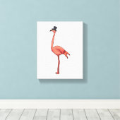 Flamingo mit Hat Leinwanddruck (Insitu (Holzboden))