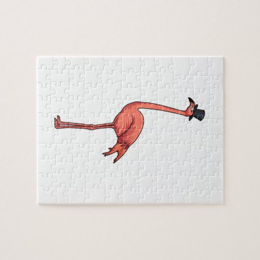 Flamingo mit Hat Puzzle (Horizontal)