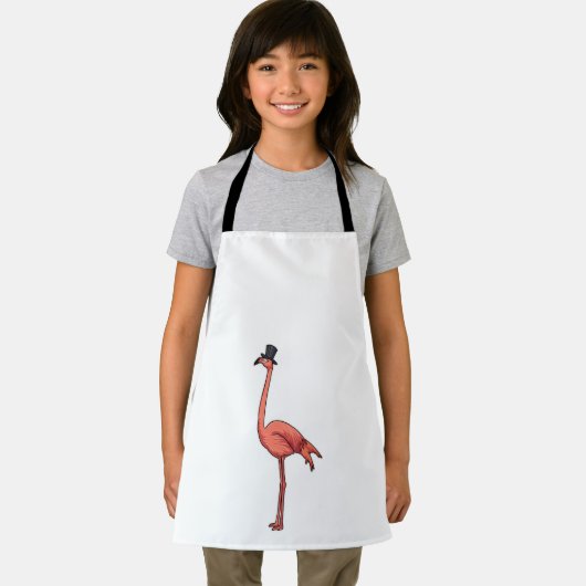 Flamingo mit Hat Schürze (Insitu)