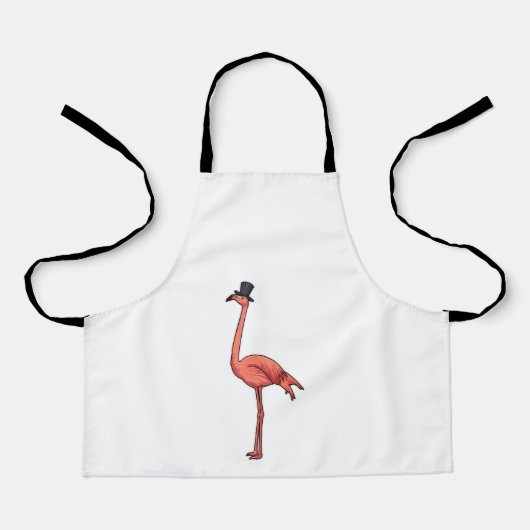 Flamingo mit Hat Schürze (Vorderseite)