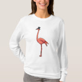 Flamingo mit Hat T-Shirt (Vorderseite)