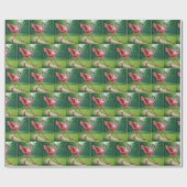 Flamingo mit High Heels und Perlen Geschenkpapier (Flach)