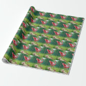 Flamingo mit High Heels und Perlen Geschenkpapier (Ungerollt)