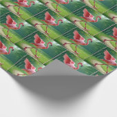 Flamingo mit High Heels und Perlen Geschenkpapier (Ecke)