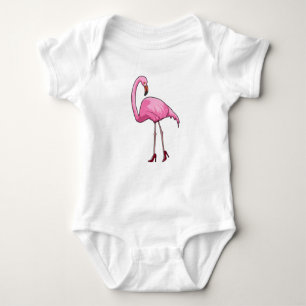 Flamingo mit hohen Absätzen Baby Strampler