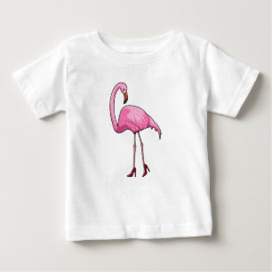 Flamingo mit hohen Absätzen Baby T-shirt