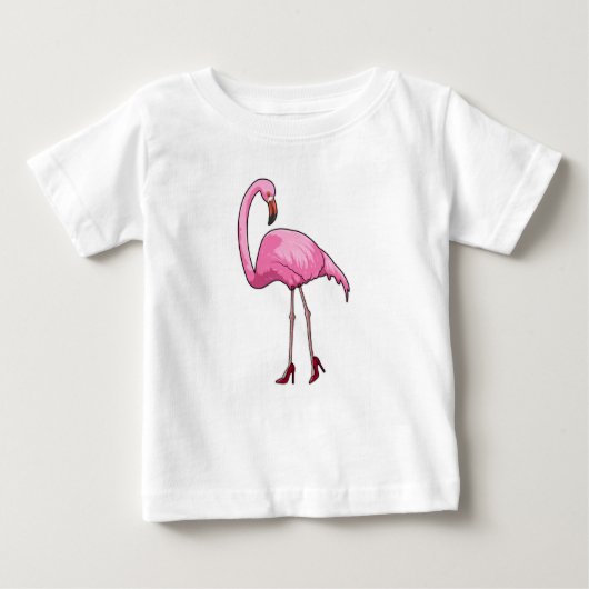 Flamingo mit hohen Absätzen Baby T-shirt (Vorderseite)