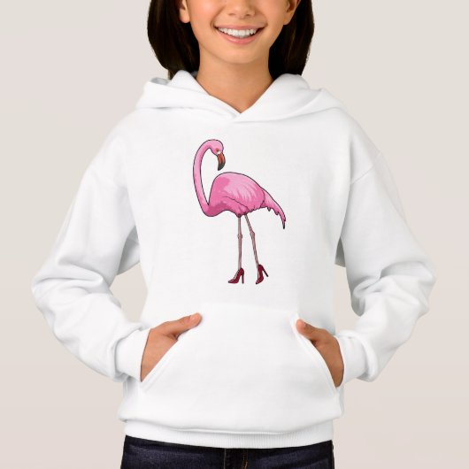 Flamingo mit hohen Absätzen Hoodie (Vorderseite)