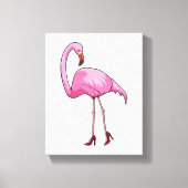 Flamingo mit hohen Absätzen Leinwanddruck (Vorderseite)