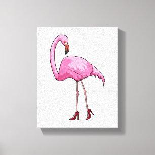 Flamingo mit hohen Absätzen Leinwanddruck
