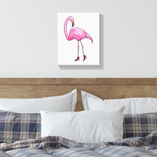 Flamingo mit hohen Absätzen Leinwanddruck (Insitu (Schlafzimmer))
