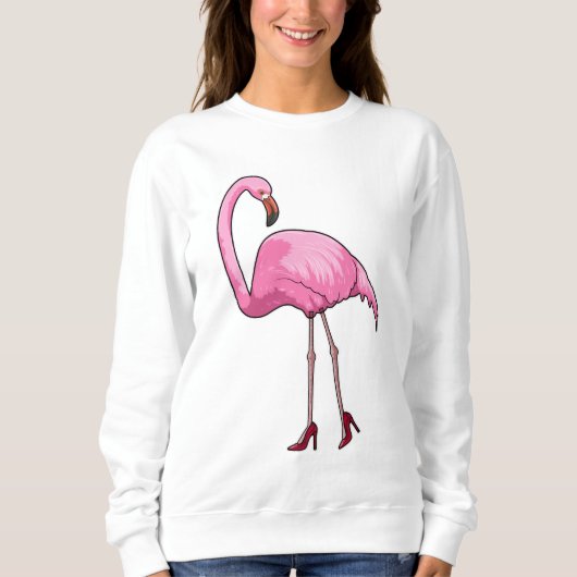 Flamingo mit hohen Absätzen Sweatshirt (Vorderseite)