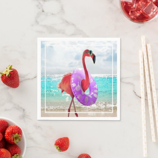 Flamingo mit Innentube Serviette (Beispiel)