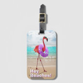 Flamingo mit innerer Tube Gepäckanhänger (Vorderseite Vertikal)