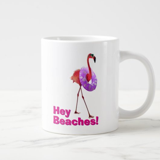 Flamingo mit innerer Tube Jumbo-Tasse (Rechts)