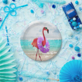Flamingo mit innerer Tube Pappteller (Party)