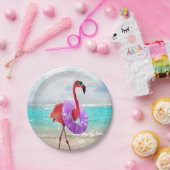 Flamingo mit innerer Tube Pappteller (Party)
