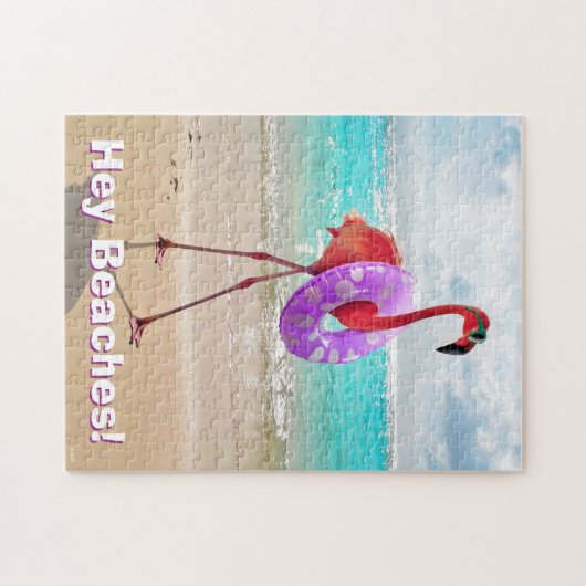 Flamingo mit innerer Tube Puzzle (Horizontal)