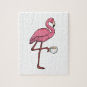 Flamingo mit Kaffee-Cup Puzzle (Vertikal)