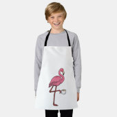 Flamingo mit Kaffee-Cup Schürze (Getragen)