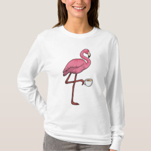 Flamingo mit Kaffee-Cup T-Shirt