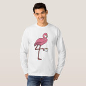 Flamingo mit Kaffee-Cup T-Shirt (Vorne ganz)