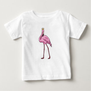 Flamingo mit Krone Baby T-shirt