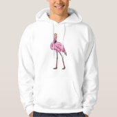 Flamingo mit Krone Hoodie (Vorderseite)