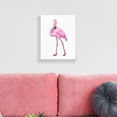 Flamingo mit Krone Leinwanddruck (Insitu (Wohnzimmer))