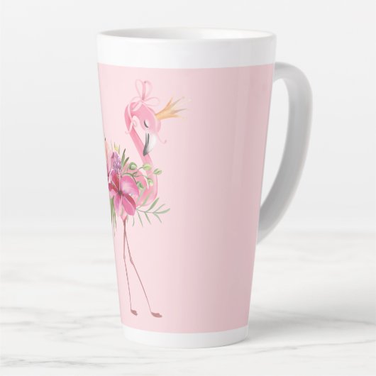 Flamingo mit Krone Milchtasse (Rechte Ecke)