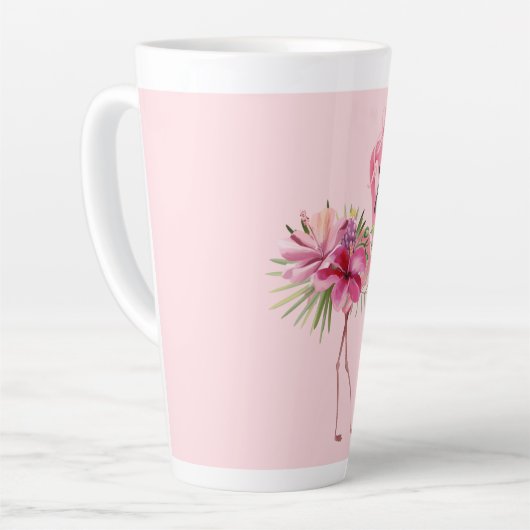Flamingo mit Krone Milchtasse (Linke Ecke)