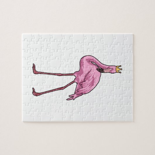 Flamingo mit Krone Puzzle (Horizontal)