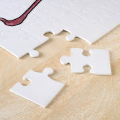 Flamingo mit Krone Puzzle (Seite)