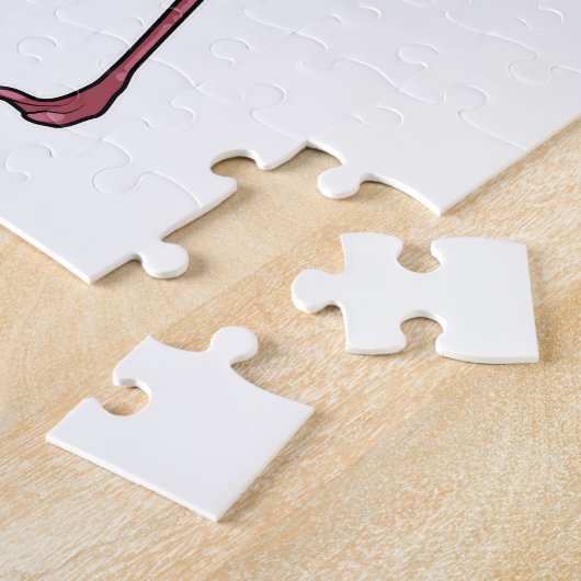 Flamingo mit Krone Puzzle (Seite)